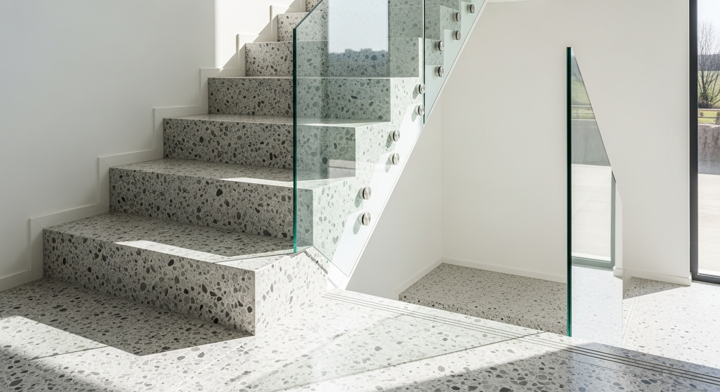 Advantages of L-Step Terrazzo Stair Applications in Modern Interior Designs