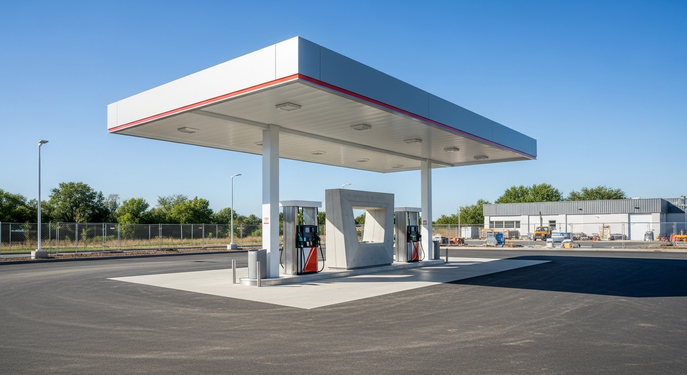 Precast Pump Islands in Gas Stations: Installation Benefits and Durability