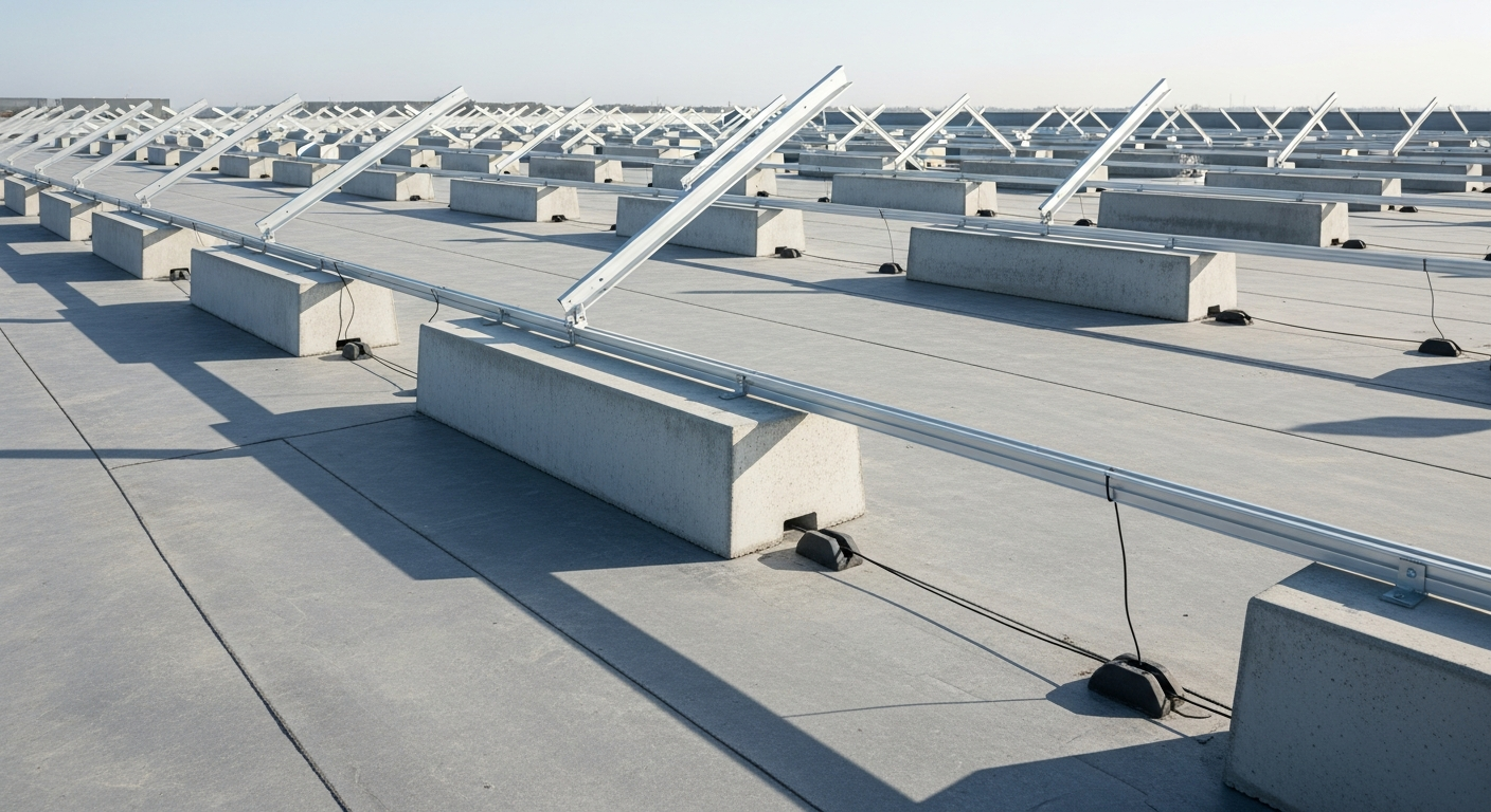 Precast Concrete Mounting Bases for Solar Panels and Roof Insulation Benefits